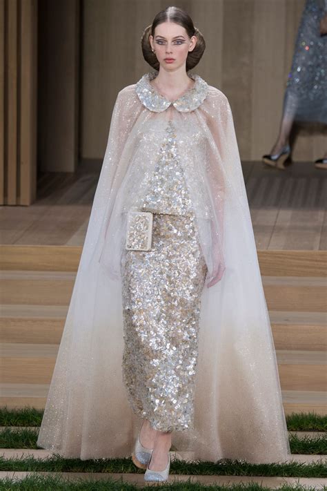 chanel haute couture 2019 dress white|Chanel evening dresses 2016.